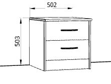 Тумба прикроватная «Дуэт Люкс» в цвете Венге/Млечный Дуб - Фабрика ЭКО