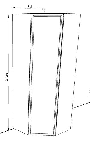 Шкаф угловой "ТРИО" Дуб сонома светлый - Фабрика ЭКО