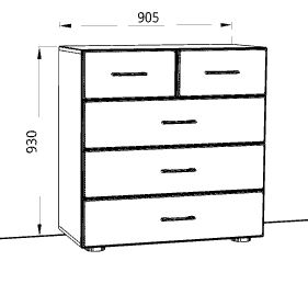 Комод 900 Флоренция - Фабрика ЭКО