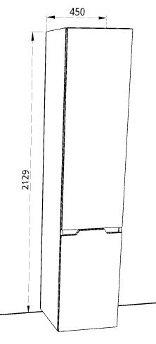 Белый пенал "ТРИО" - Фабрика ЭКО