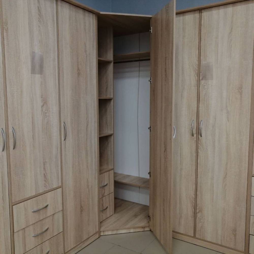 Шкаф угловой «Дуэт Люкс» с зеркалом в цвете Дуб Сонома купить в Перми