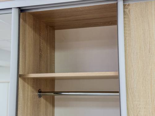 Шкаф-купе 3-х дверный с зеркалом 1800 в цвете Дуб сонома светлый Шкаф-купе 3-х дверный с зеркалом 1800 в цвете Дуб сонома светлый - Фабрика ЭКО