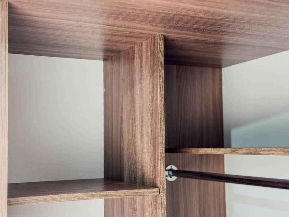 Шкаф угловой «Дуэт Люкс» с зеркалом в цвете Шимо темный/светлый купить в Перми