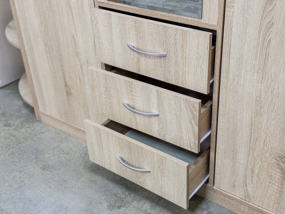 Шкаф комбинированный «Дуэт люкс» без зеркала в цвете Дуб Сонома купить в Перми