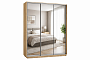 Шкаф-купе 3-х дверный с зеркалом 1800 в цвете Дуб сонома светлый/Белый