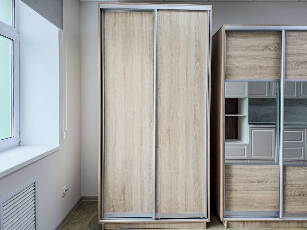 Шкаф-купе 2-х дверный 1400 в цвете Дуб сонома светлый - Фабрика ЭКО