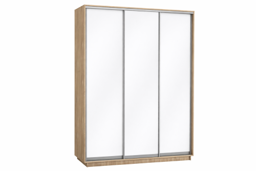 Шкаф-купе 3-х дверный 1800 в цвете Дуб сонома светлый/Белый - Фабрика ЭКО