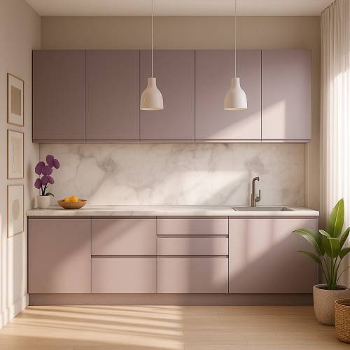 Кухня с интегрированными ручками - Фабрика ЭКО