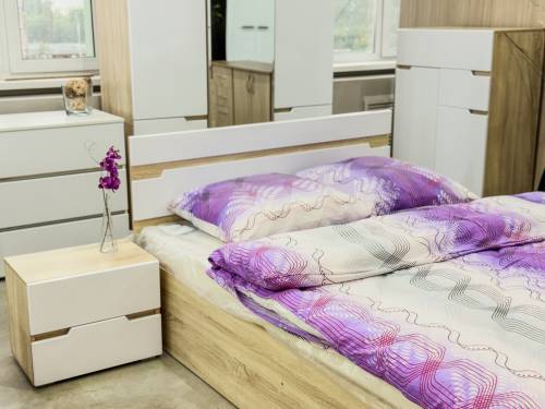 Белая кровать 1400 "ТРИО" Белая кровать 1400 "ТРИО" - Фабрика ЭКО