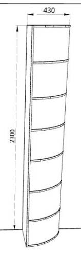 Полка угловая «Дуэт Люкс» в цвете Вотан - Фабрика ЭКО