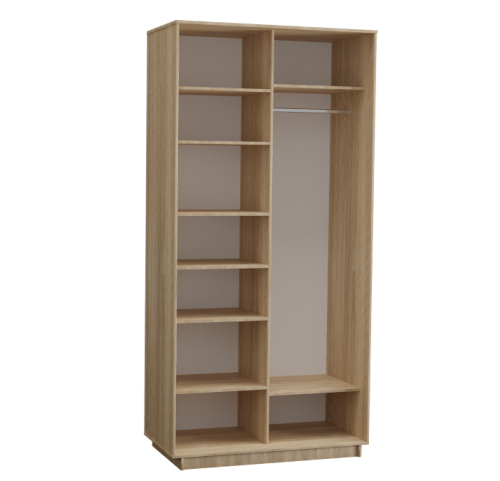 Шкаф-купе 2-х дверный 1200 в цвете Дуб сонома светлый Шкаф-купе 2-х дверный 1200 в цвете Дуб сонома светлый - Фабрика ЭКО