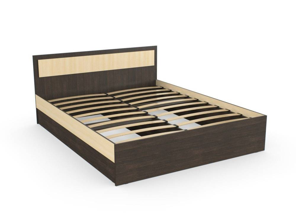 Кровать «Дуэт Люкс» в цвете Венге/Млечный Дуб - Фабрика ЭКО