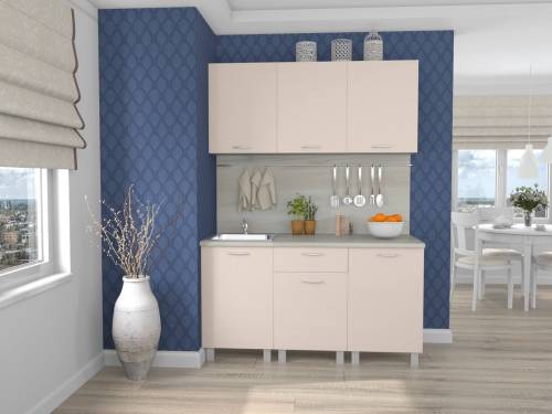 Кухня "Готовое решение" 1500 Флэт Уайт