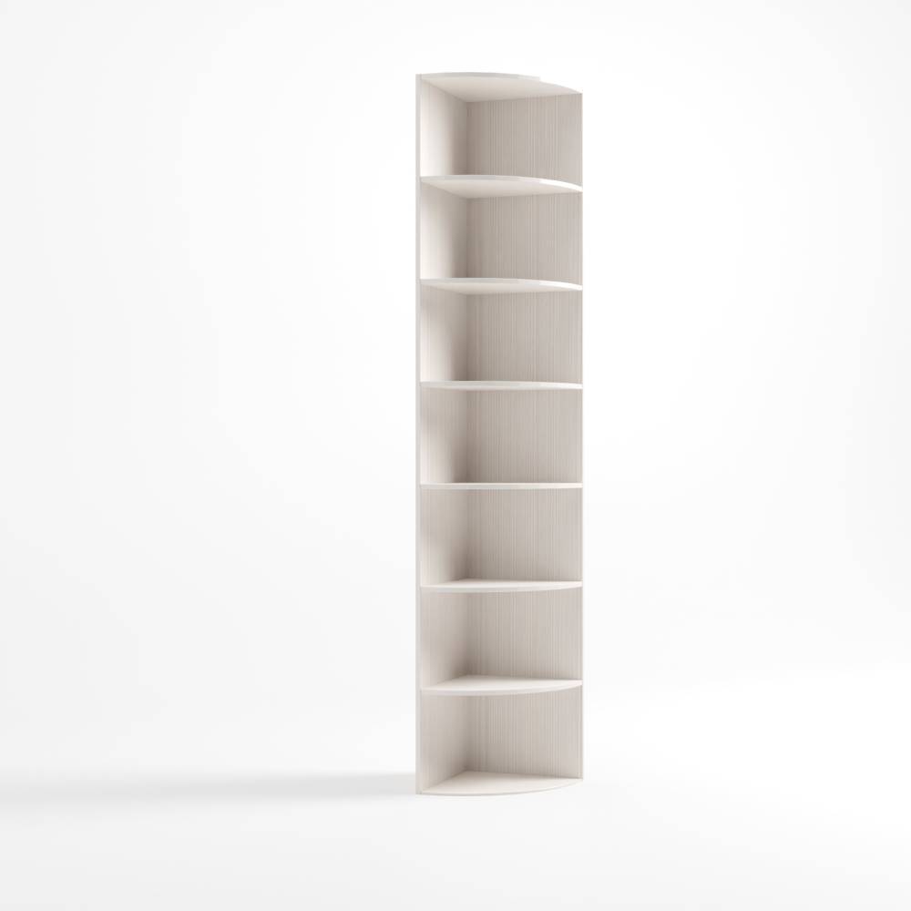 Полка угловая «Дуэт Люкс» в цвете Дуб Бодега белая - Фабрика ЭКО