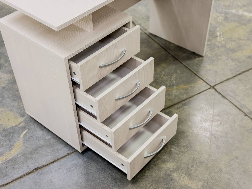 Стол письменный с 4 ящиками в цвете бодега - Фабрика ЭКО