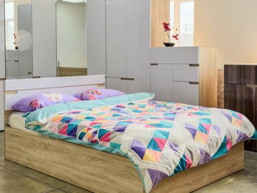 Белая кровать 1400 "ТРИО" Белая кровать 1400 "ТРИО" - Фабрика ЭКО