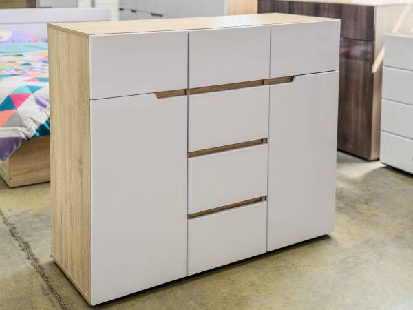 Белый комод 1200 "ТРИО" - Фабрика ЭКО