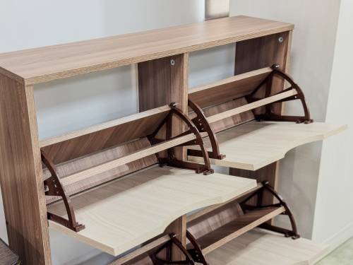 Обувница 900/4 в цвете Шимо темный/светлый Обувница 900/4 в цвете Шимо темный/светлый - Фабрика ЭКО