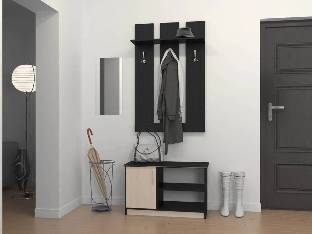 Прихожая «Дуэт Люкс» в цвете Венге/Млечный Дуб - Фабрика ЭКО