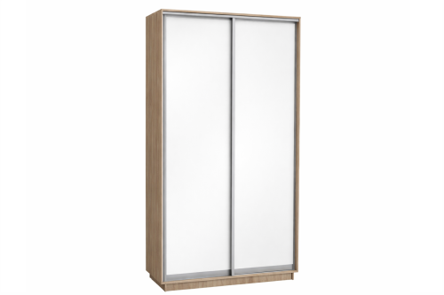 Шкаф-купе 2-х дверный 1200 в цвете Дуб сонома светлый/Белый - Фабрика ЭКО