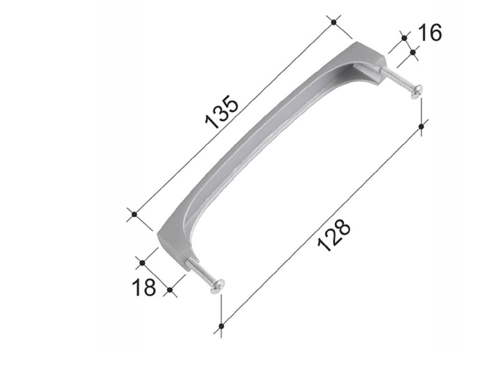 Ручка М-715 хром матовый - Фабрика ЭКО