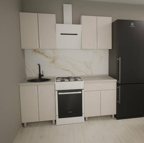 Кухня "Готовое решение" 1200 Флэт Уайт