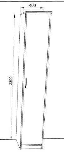 Пенал «Дуэт Люкс» в цвете Дуб Бодега белая - Фабрика ЭКО