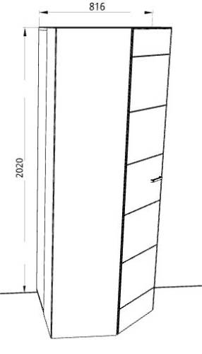 Угловой шкаф «Ненси Люкс» купить в Перми