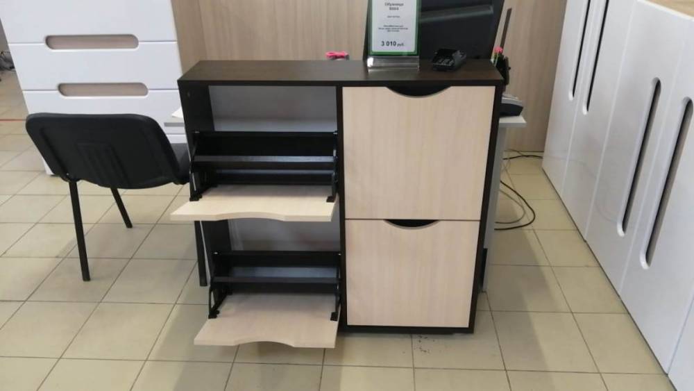 Обувница 900/4 в цвете Венге/Млечный дуб - Фабрика ЭКО