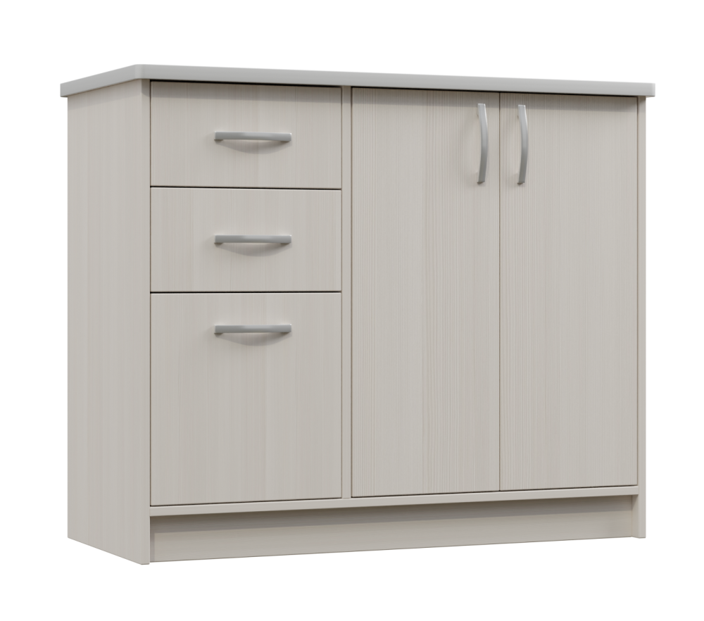 Комод трехстворчатый с двумя ящиками Алла в цвете Бодега купить в Перми