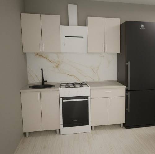Кухня "Готовое решение" 1200 Флэт Уайт