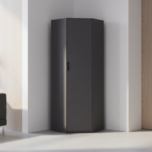 Шкаф угловой "Дуэт Люкс" в цвете Графит - Фабрика ЭКО