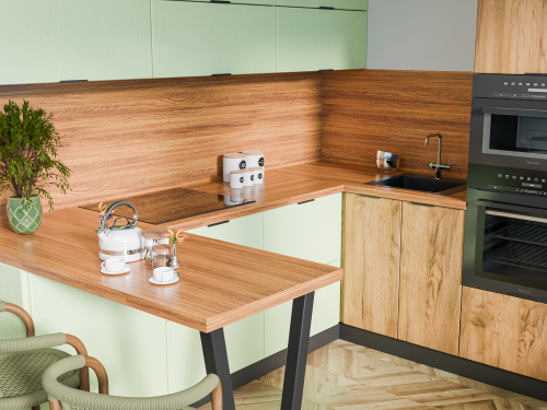 Кухня Модерн Дуб Олива Дуб Крафт - Фабрика ЭКО