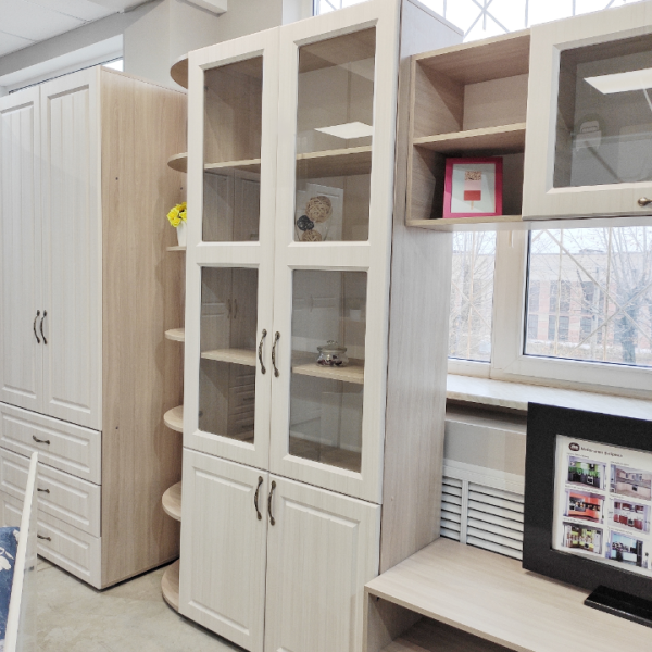Шкаф 900 «Монако» гостиная со стеклом купить в Перми