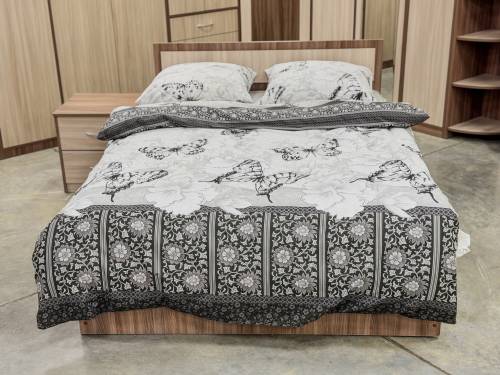 Кровать «Дуэт Люкс» в цвете Шимо темный/светлый - Фабрика ЭКО