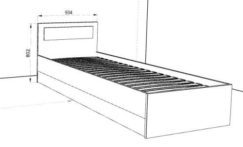 Кровать «Дуэт Люкс» в цвете Дуб Бодега - Фабрика ЭКО