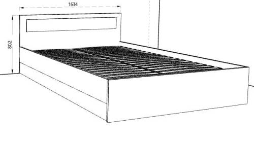 Кровать «Дуэт Люкс» в цвете Дуб Сонома - Фабрика ЭКО