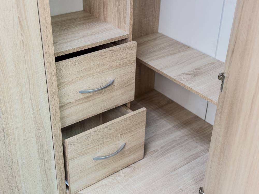 Шкаф угловой «Дуэт Люкс» без зеркала в цвете Дуб Сонома купить в Перми