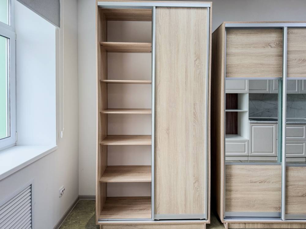 Шкаф-купе 2-х дверный 1400 в цвете Дуб сонома светлый - Фабрика ЭКО