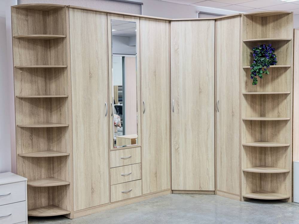 Шкаф комбинированный «Дуэт люкс» без зеркала в цвете Дуб Сонома купить в Перми