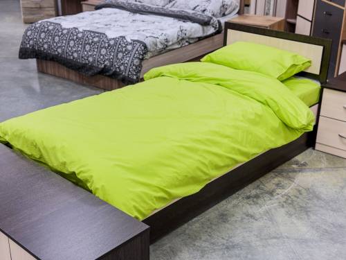 Кровать «Дуэт Люкс» в цвете Венге/Млечный Дуб Кровать «Дуэт Люкс» в цвете Венге/Млечный Дуб - Фабрика ЭКО