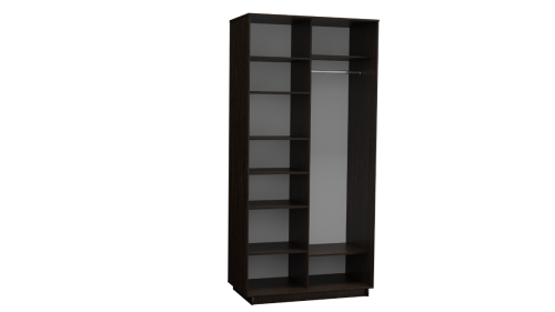 Шкаф-купе 2-х дверный 1200 с зеркалом в цвете Венге/Дуб сонома - Фабрика ЭКО