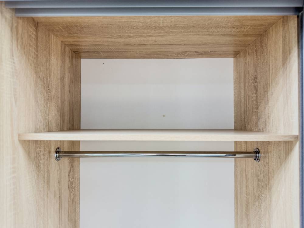 Шкаф-купе 2-х дверный 1600 с зеркалом в цвете Дуб сонома светлый - Фабрика ЭКО