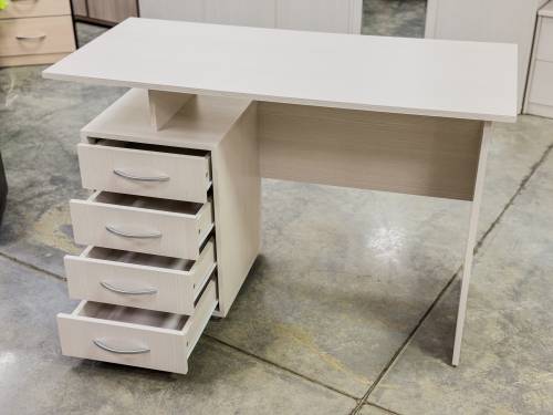 Стол письменный с 4 ящиками в цвете бодега Стол письменный с 4 ящиками в цвете бодега - Фабрика ЭКО