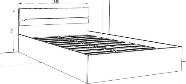 Кровать 1600 "ТРИО" - Фабрика ЭКО