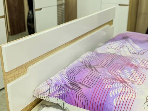 Белая кровать 1400 "ТРИО" Белая кровать 1400 "ТРИО" - Фабрика ЭКО