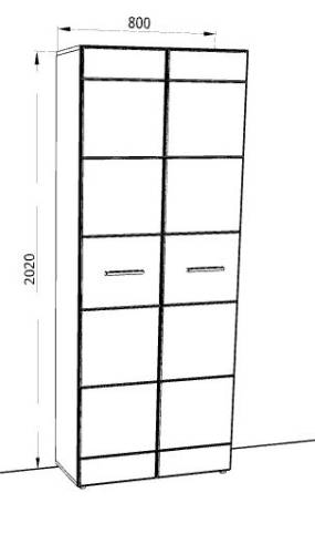 Шкаф 800 «Ненси Люкс» - Фабрика ЭКО