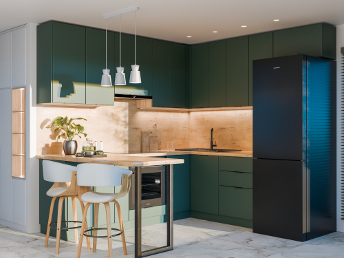 Кухня с барной стойкой на заказ - Фабрика ЭКО